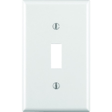 Leviton Leviton White 1 gang Thermoset Plastic Toggle Wall Plate 1 pk 88001-000